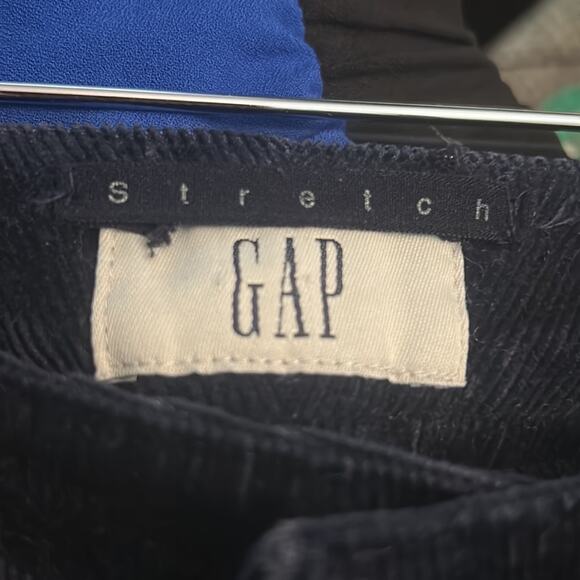 GAP Corduroy Stretch Pants 4 Dark Acacdemia Preppy Classic Minimalist Blue - Picture 8 of 9